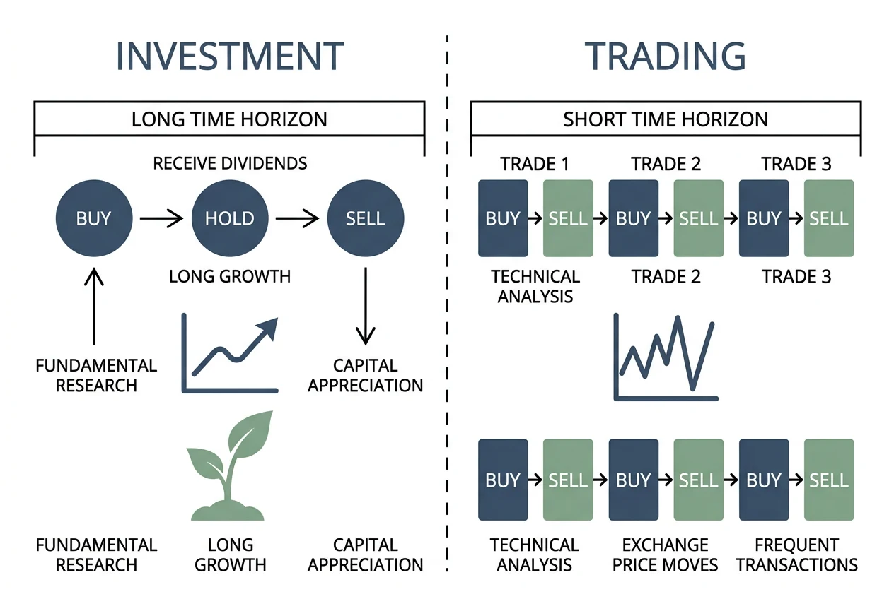 investment vs trading