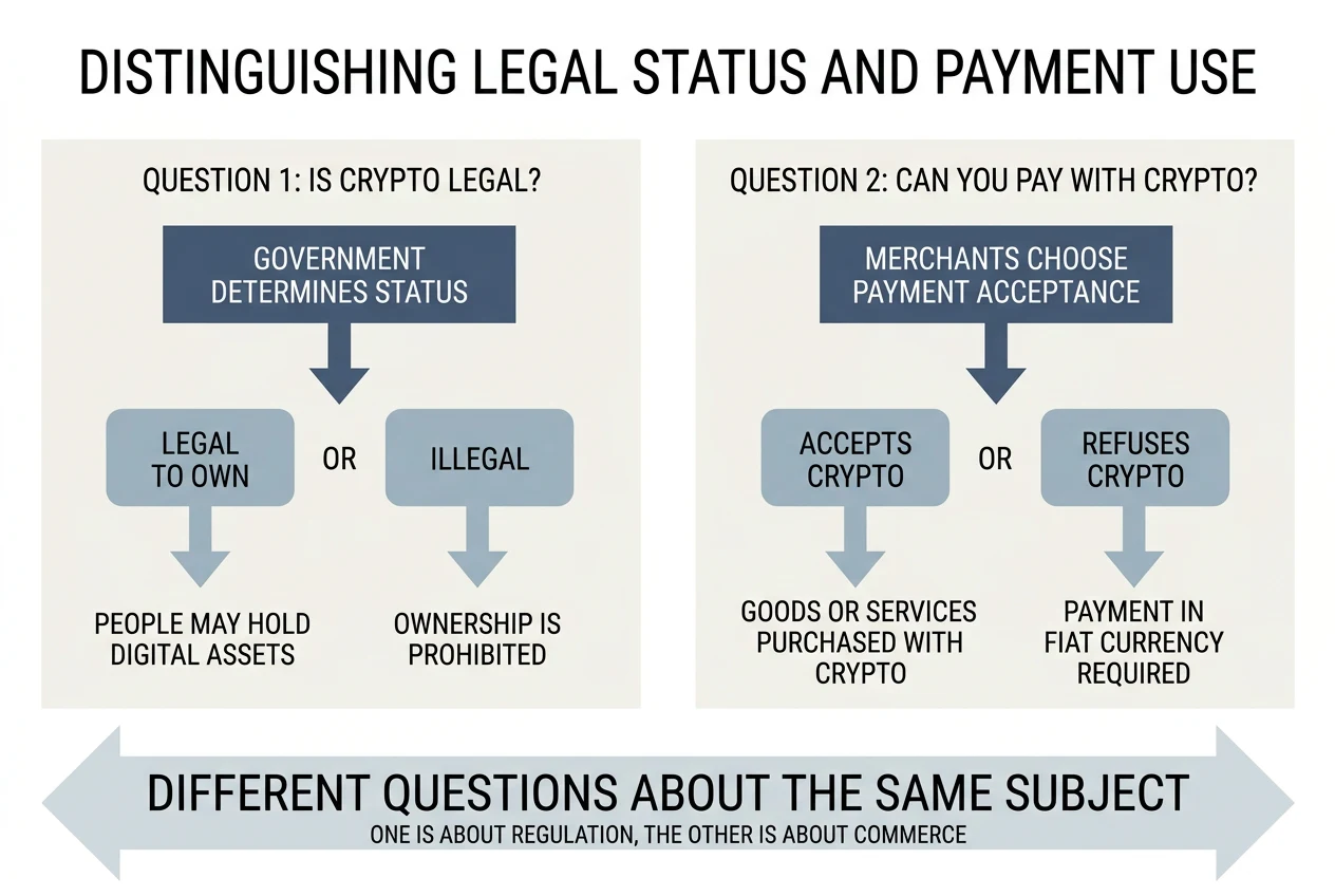 Illustration for "What "legal" actually means when you pay with crypto"